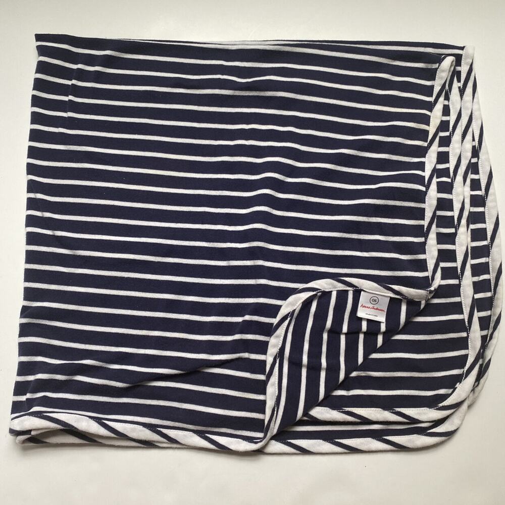 Organic Hanna Andersson Navy & White Stripe Blanket